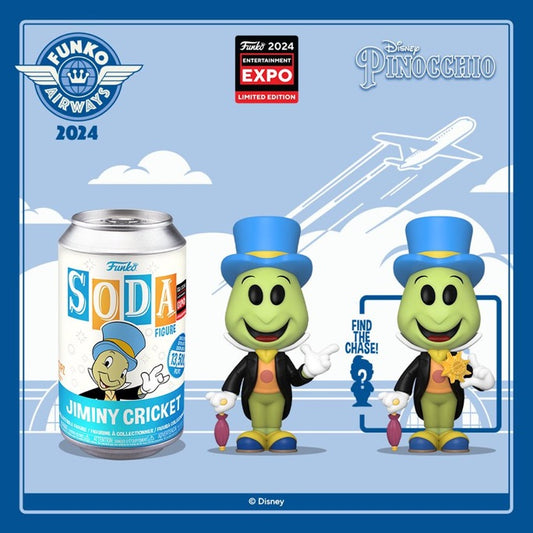 Funko Soda: Disney: Jiminy Cricket W/ Chase (2024 C2E2 Shared Exclusive) (L.E 13,500)