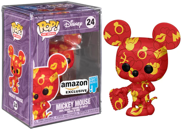 Funko Pop! Art Series: Disney: Mickey Mouse (Valentine) (Amazon Exclusive) (No Hard Stack) (Box Imperfection)