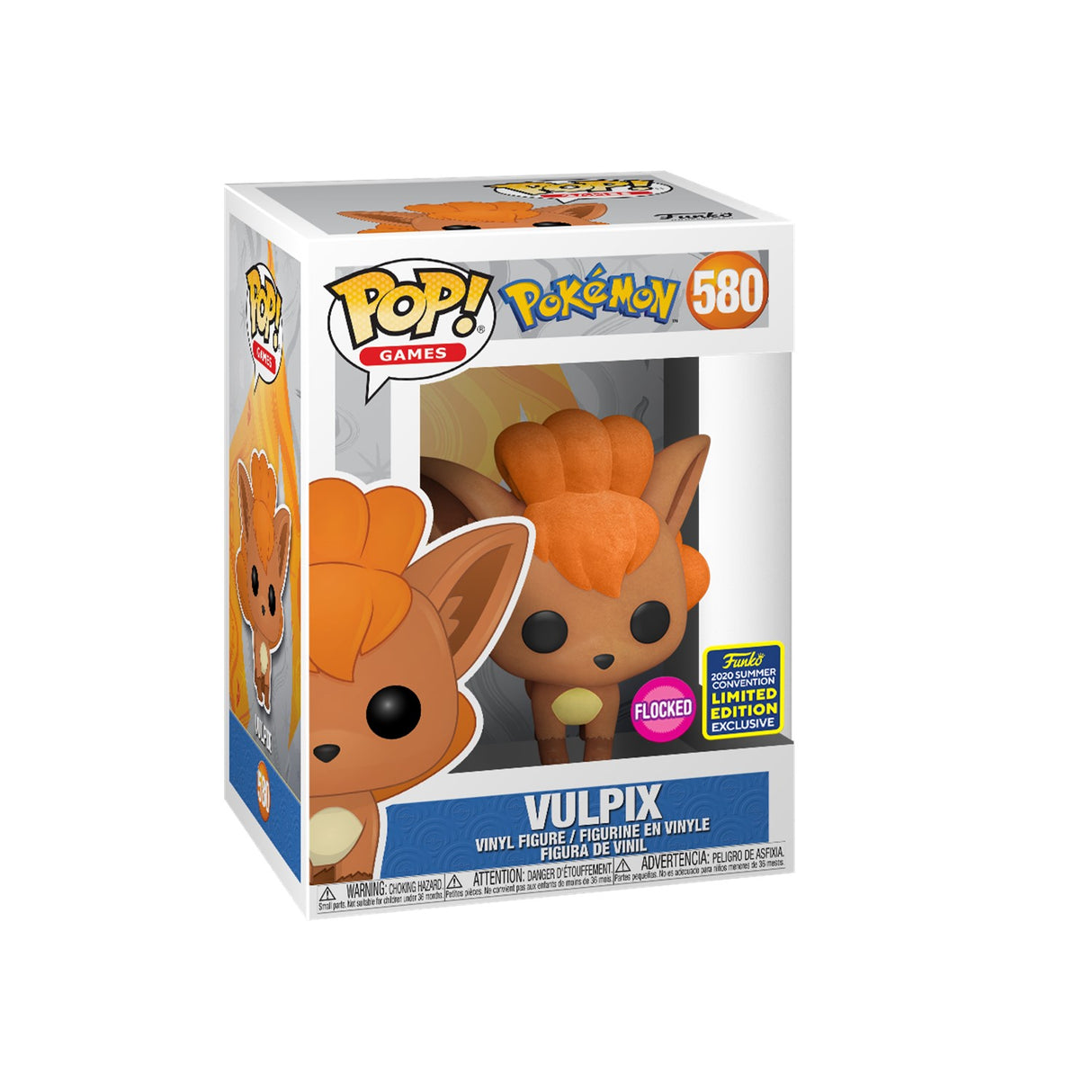 Funko Pop! Games: Pokémon: Vulpix (Flocked) (2020 SDCC Shared Sticker)