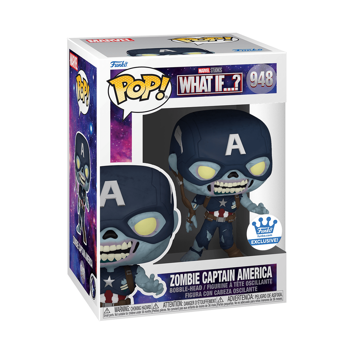 Funko Pop! Marvel: What If..?: Zombie Captain America (Funko Shop Exclusive)