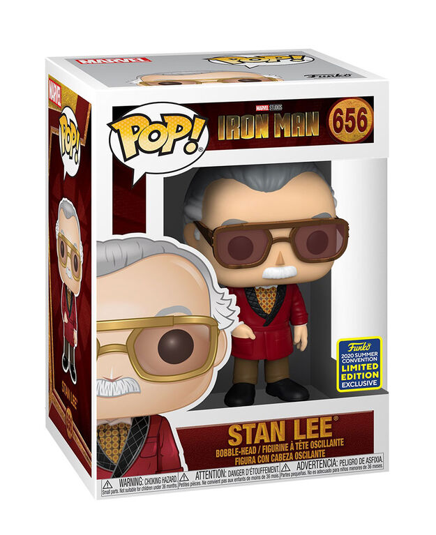 Funko Pop! Marvel: Iron Man: Stan Lee (2020 Summer Convention Shared Sticker)