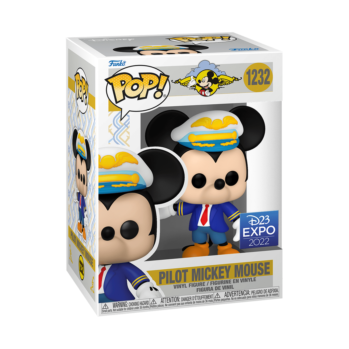 Funko Pop! Disney: Mickey Pilot (Blue Suit) (2022 D23 Exclusive) (No Sticker)