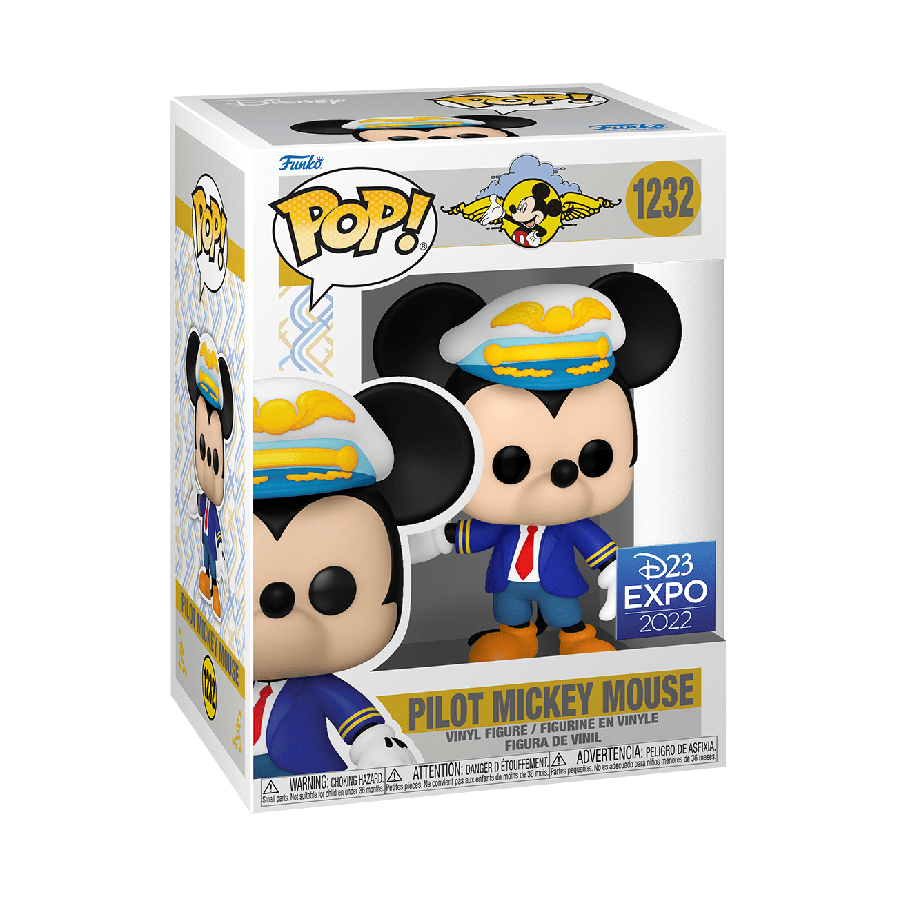 Disney: Mickey Pilot (Blue Suit) (2022 D23 Exclusive) (No Sticker)