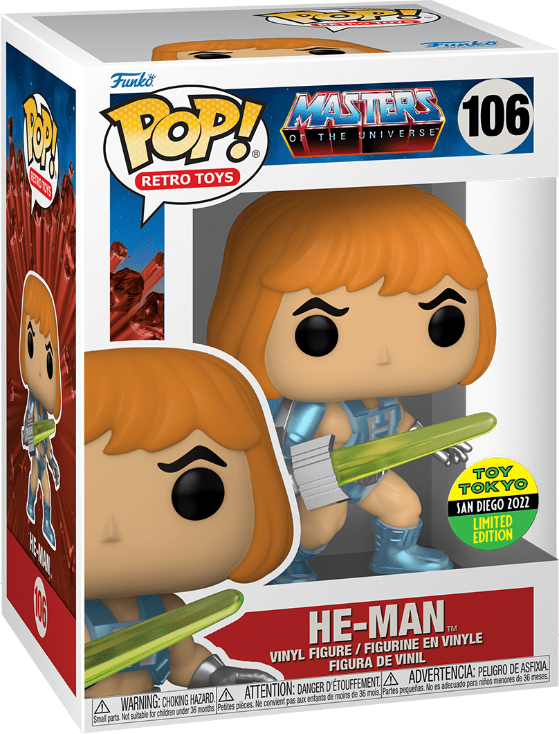 Funko Pop! Retro Toys: Masters Of The Universe: Laser Power He-Man (2022 SDCC Toy Tokyo Exclusive)