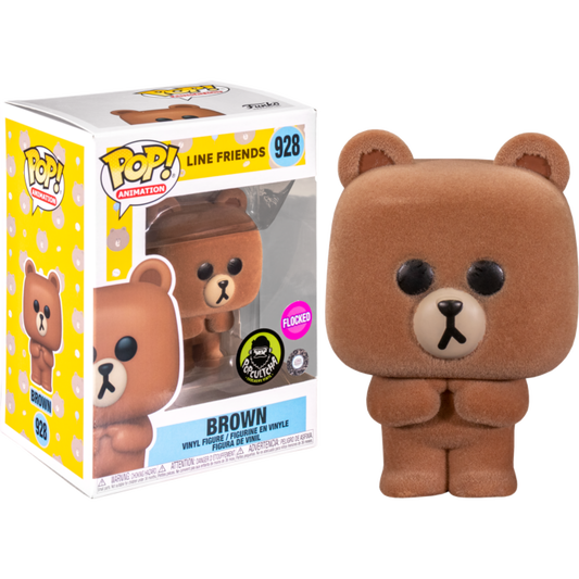 Animation: Line Friends: Brown (Flocked) (Popcultcha Exclusive)