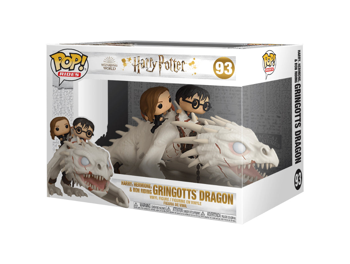 Funko Pop! Harry Potter: Harry, Hermione & Ron Riding Gringotts Dragon