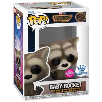 Funko Pop! Marvel: Guardians of the Galaxy Vol. 3: Baby Rocket (Flocked) (Funko Shop Exclusive)