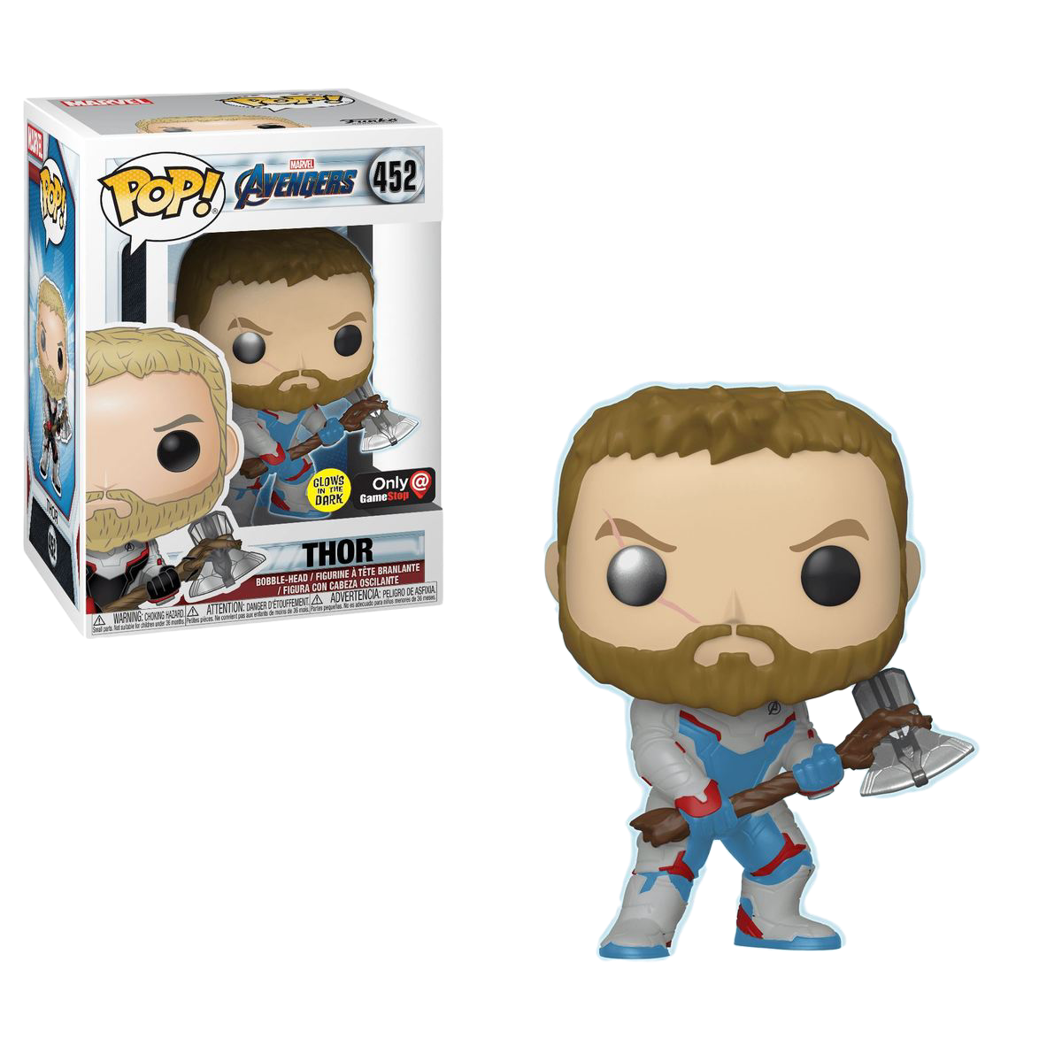 Funko Pop! Marvel: Avengers Endgame: Thor (Quantum Realm Suit) (Glow) (GameStop Exclusive)