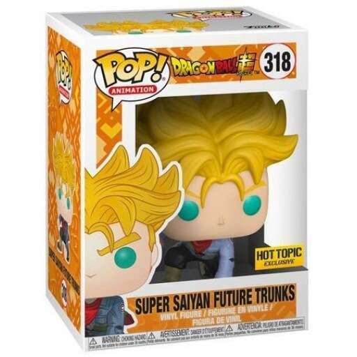 Funko Pop! Animation Dragon Ball Z Super Saiyan Future Trunks vinyl figure from Shak's Pop Shop featuring Trunks in Super Saiyan form.