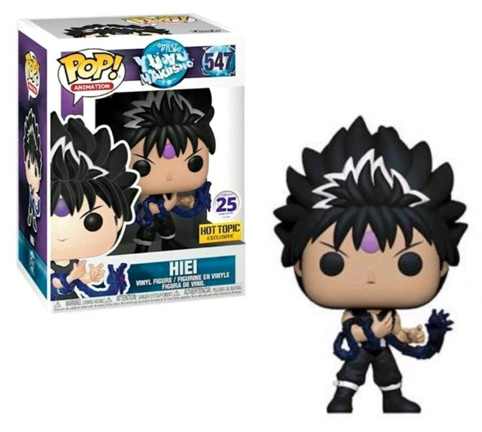 Funko Pop! Animation: Yu Yu Hakusho Hiei figure by Shak's Pop Shop, featuring Hiei in his signature pose and costume.