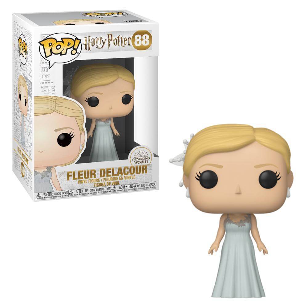 Funko Pop! figure of Fleur Delacour from Harry Potter Yule Ball, collectible vinyl toy with detailed costume and hairstyle.