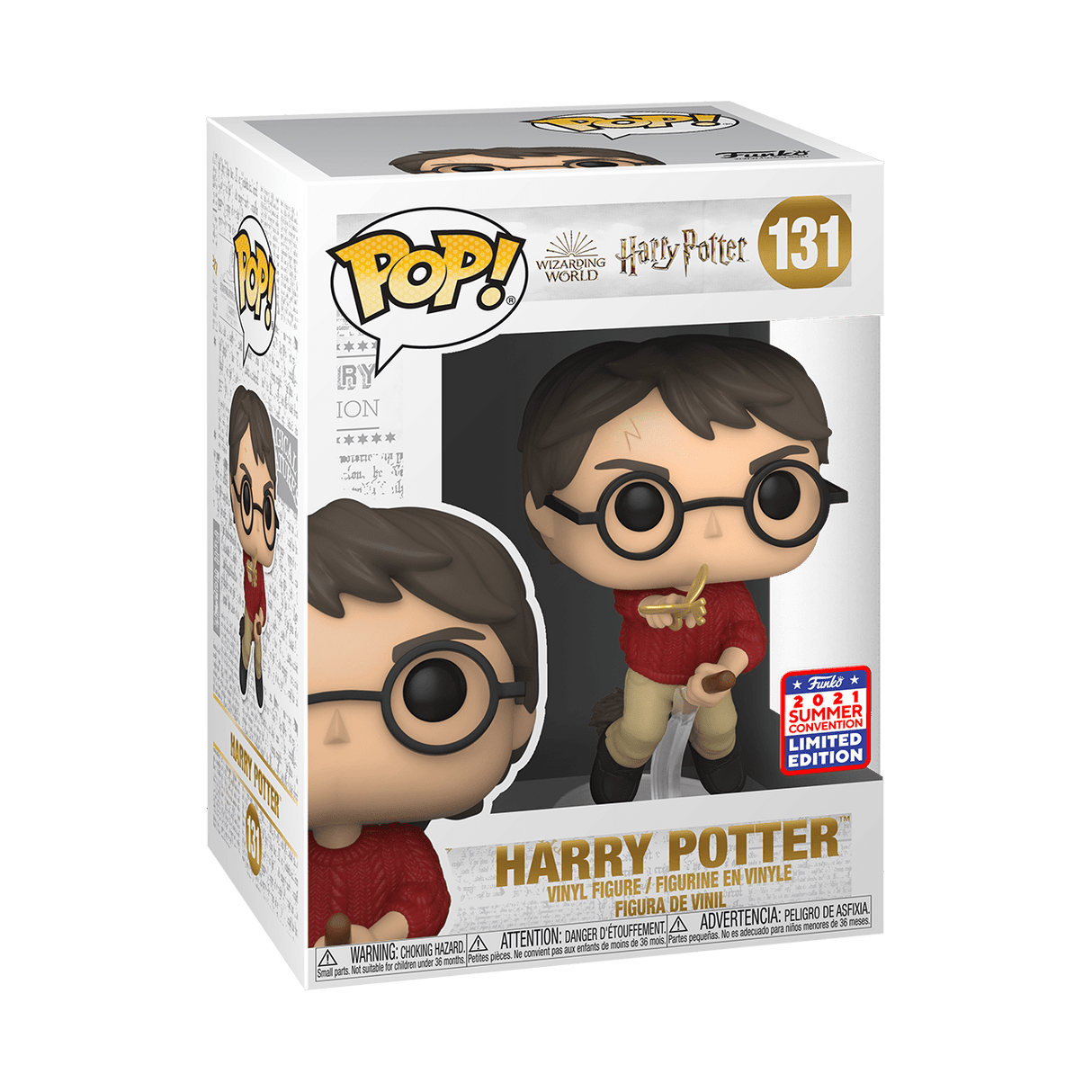 Funko Pop! Harry Potter figure flying with a winged key, from the 2021 Summer Convention shared exclusive, by Shak's Pop Shop.
