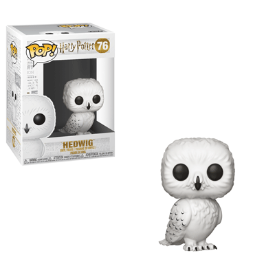 Funko Pop! Harry Potter Hedwig figure, detailed owl with Harry Potter themed design, from Shak's Pop Shop.