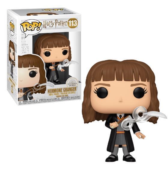 Funko Pop! Hermione Granger with feather figure from Harry Potter series, collectible toy by Shak's Pop Shop.