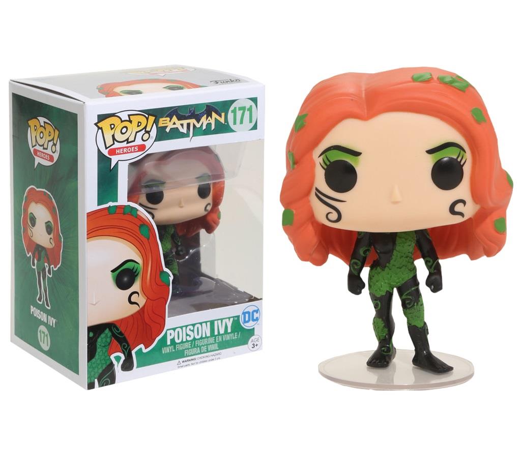 Funko Pop! Heroes Batman Poison Ivy New 52 figure with minor imperfections, collectible vinyl toy from Shak's Pop Shop.
