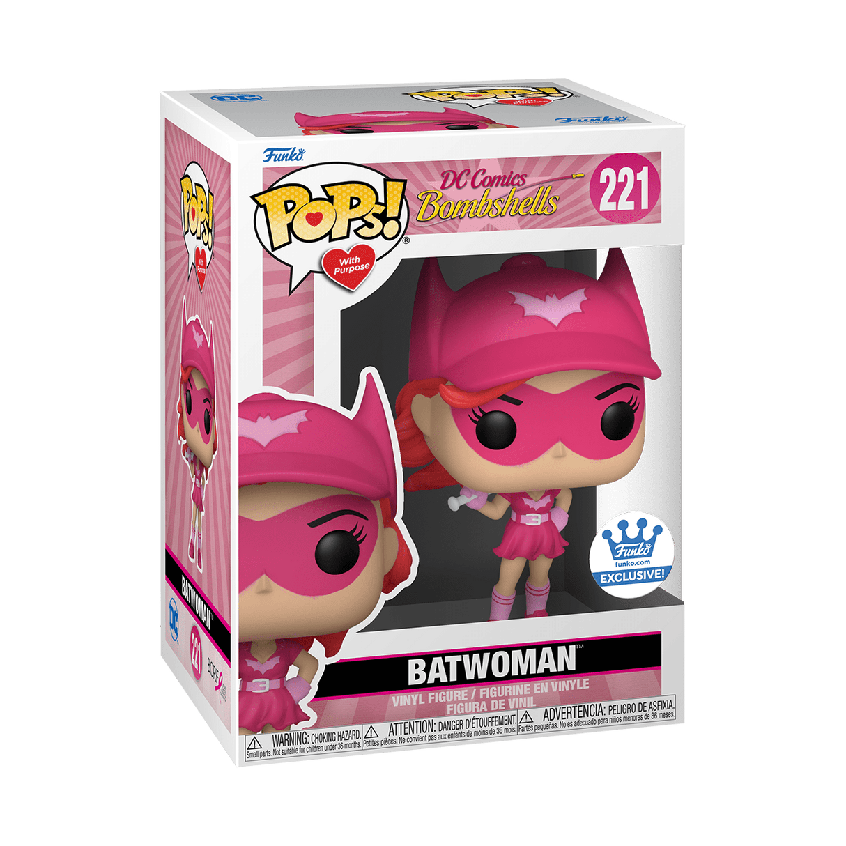 Funko Pop! Heroes Batwoman figure for Breast Cancer awareness, exclusive collectible from Shak's Pop Shop.