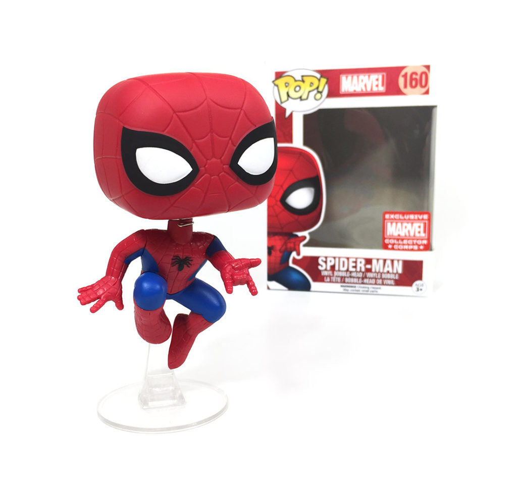 Funko Pop! Marvel Spider-Man collectible figure from Marvel Collector Corps, featuring Spider-Man in his iconic costume.