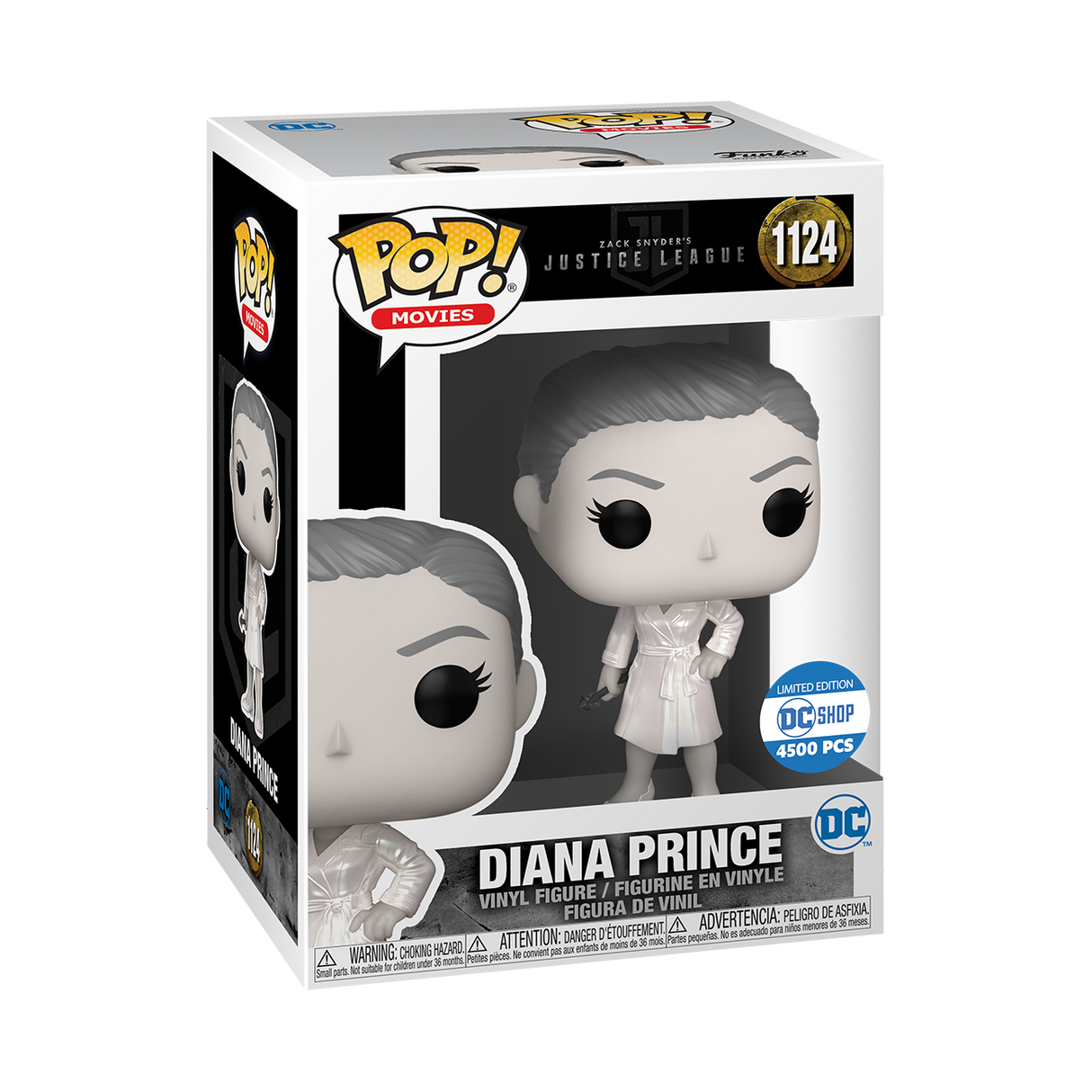 Metallic Funko Pop! of Diana Prince from Zack Snyder's DC Justice League, collectible figure from Shak's Pop Shop.