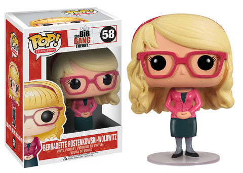 Funko Pop! figure of Bernadette Rostenkowski-Wolowitz from The Big Bang Theory, collectible toy by Shak's Pop Shop.