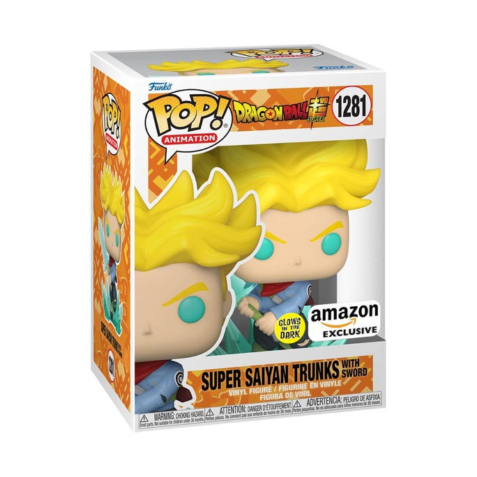 Funko Pop! Animation: Dragon Ball Super: Super Saiyan Trunks with Sword (Glow) (Amazon Exclusive) - Shak's Pop Shop