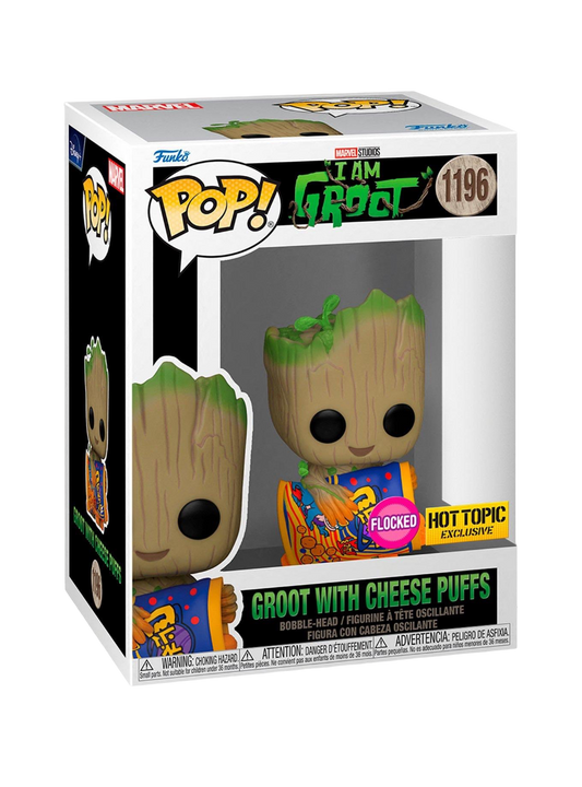 Marvel: I am Groot: Groot With Cheese Puffs (Flocked) (Hot Topic Exclusive)