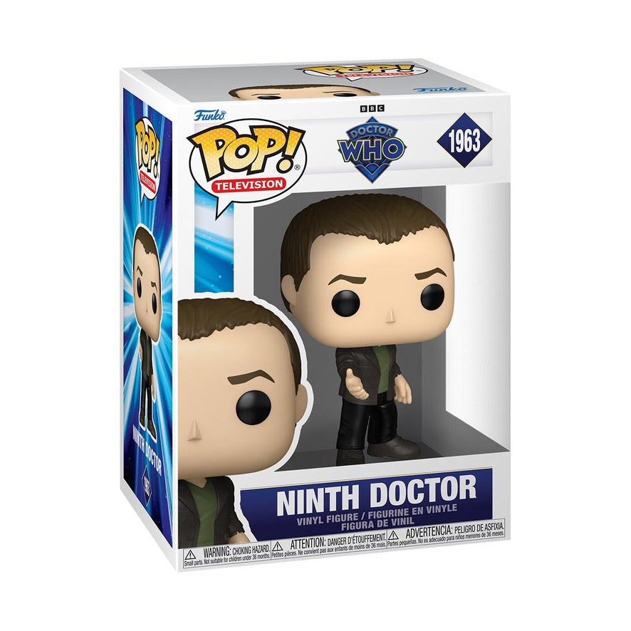 Funko Pop! Television Ninth Doctor figure from Doctor Who, collectible toy with detailed costume and iconic design.