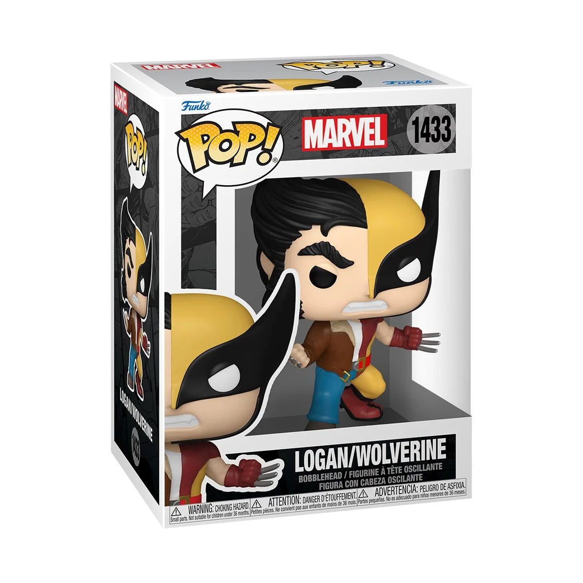 Funko Pop! Marvel Comics Split: Logan/Wolverine