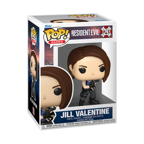 Funko Pop! Games Jill Valentine figure from Resident Evil, stylized vinyl collectible with detailed costume and pose.