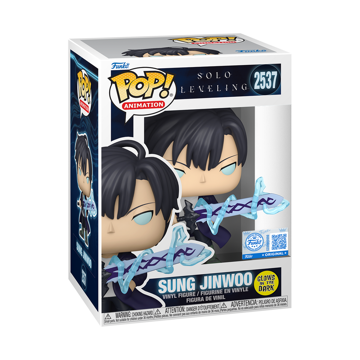 Funko Pop! Animation: Solo Leveling: Sung Jinwoo (Glow) (GameStop Exclusive)