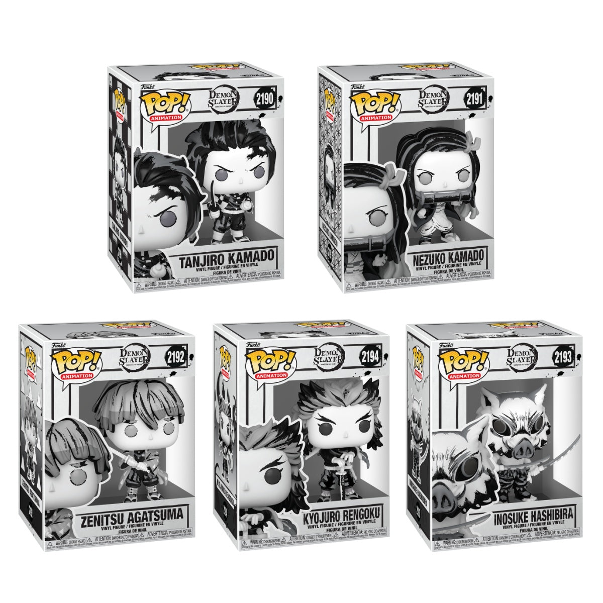 Funko Pop! Animation: Demon Slayer: 5 Pop Bundle (Sumi-Ink)