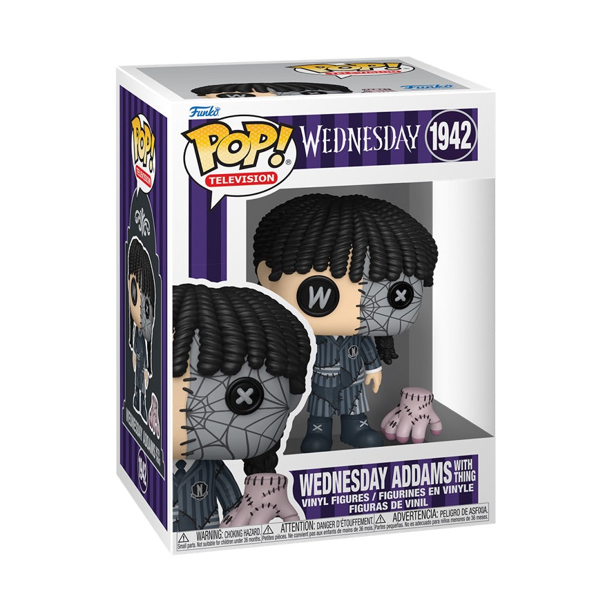 Funko Pop! Television: Wednesday: Wednesday Addams with Thing (Patchwork)