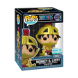 Funko Pop! Monkey D. Luffy from One Piece Thriller Bark arc, limited edition collectible toy by Shak's Pop Shop.