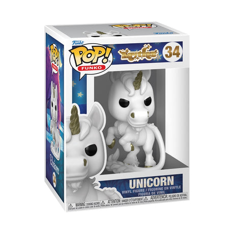 Funko Pop! Myths Unicorn figure with detailed features and vibrant colors, standing upright, showcasing its whimsical mythical design.