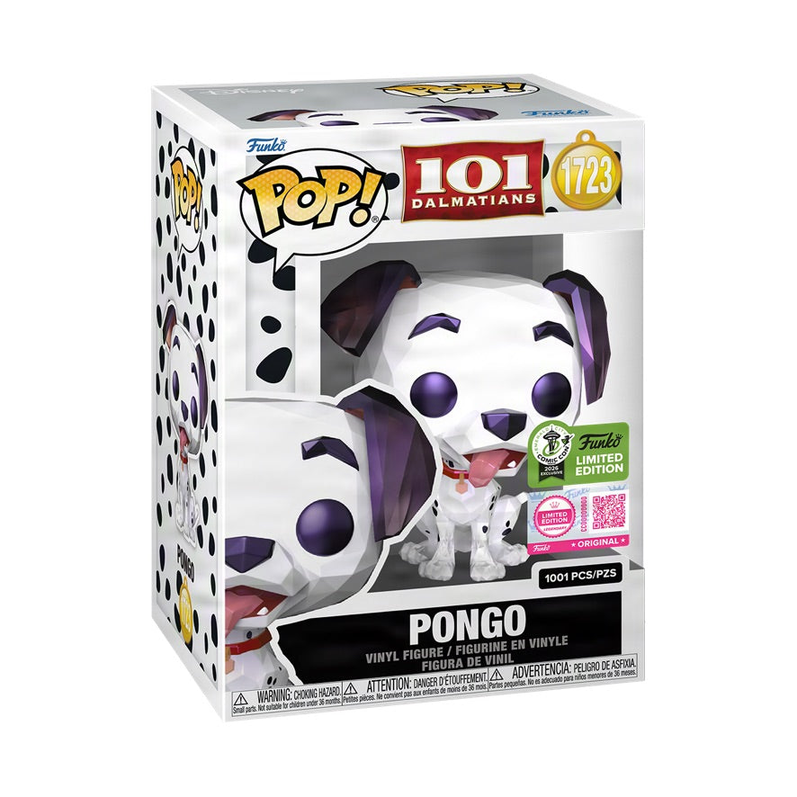 Funko Pop! Disney: 101 Dalmations: Pongo (Faceted) (LE 1,001) (Funko Legendary Edition) (2026 ECCC Convention Exclusive)
