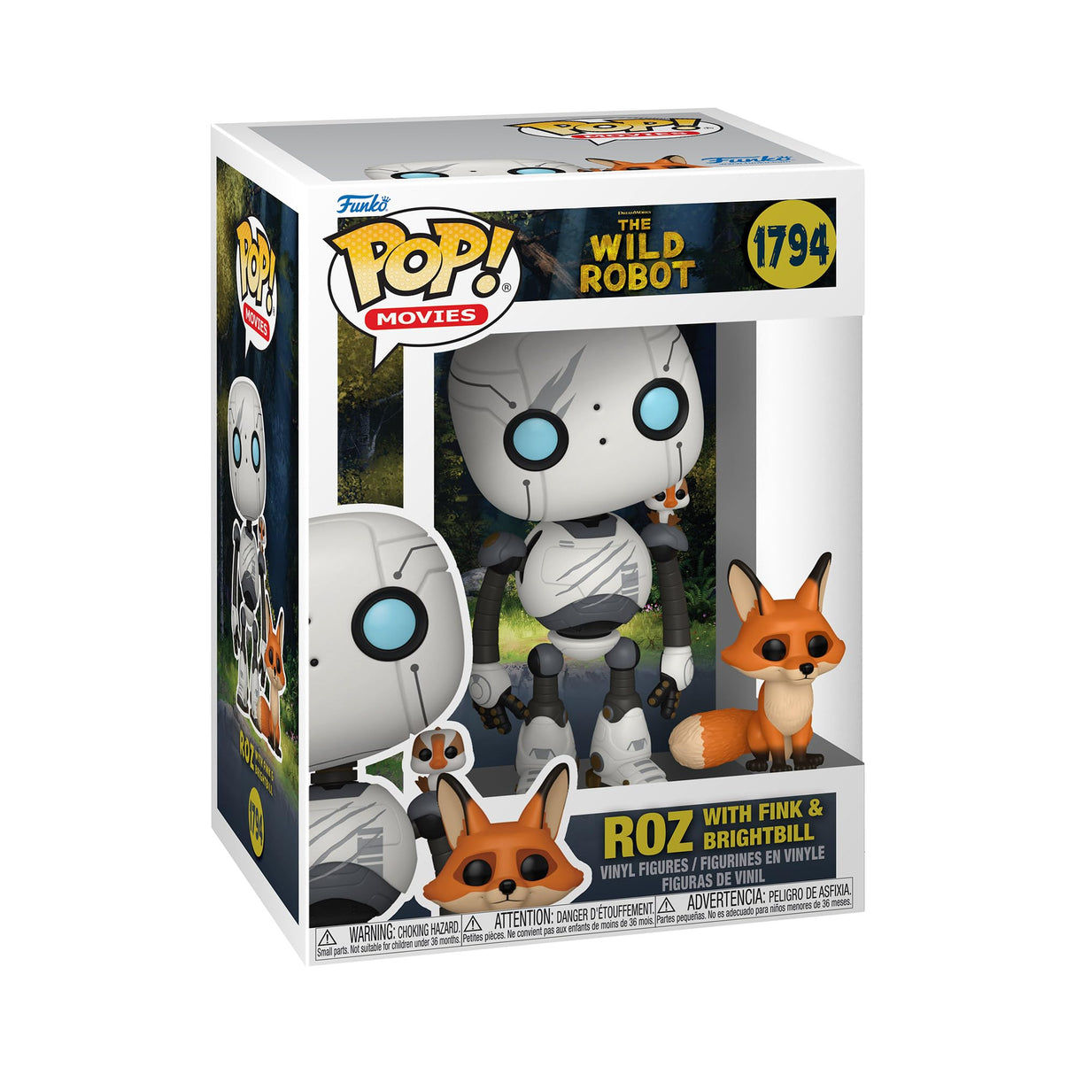 Funko Pop! Movies: The Wild Robot: Roz with Fink & Brightball