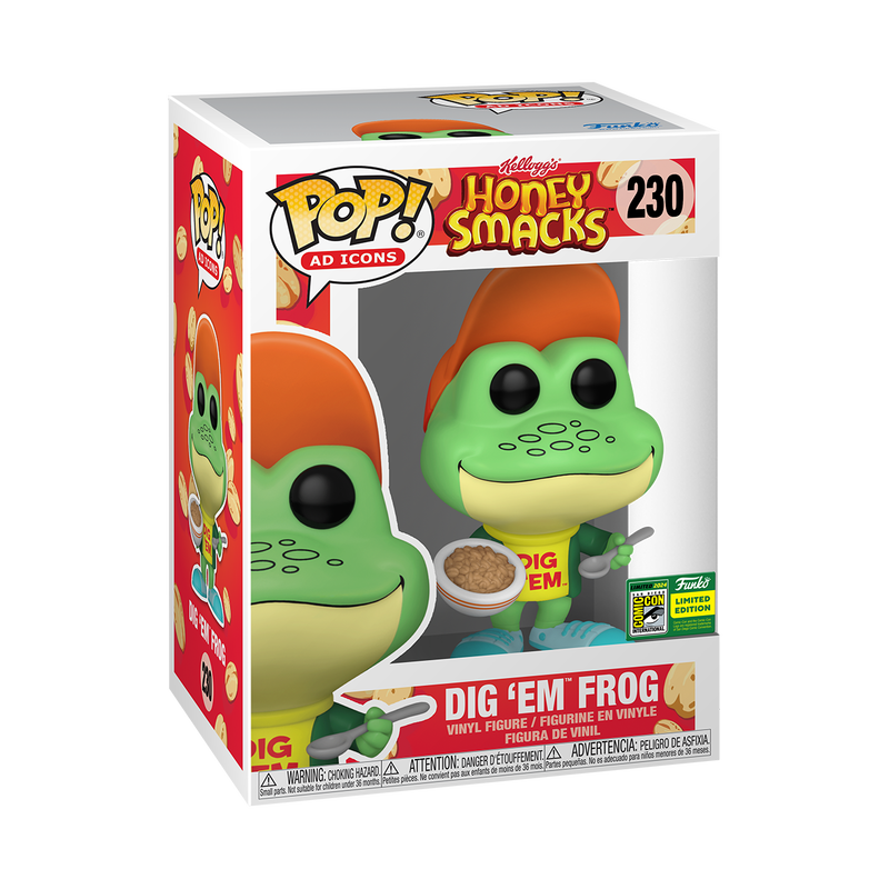 Funko Pop! Ad Icons: Kellog's: Dig 'Em Frog With Cereal (2024 SDCC Convention Sticker)