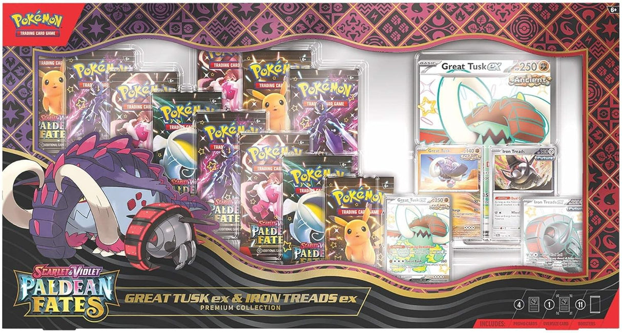 Pokemon TCG: Paldean Fates Great Tusk ex & Iron Threads ex Premium Collection