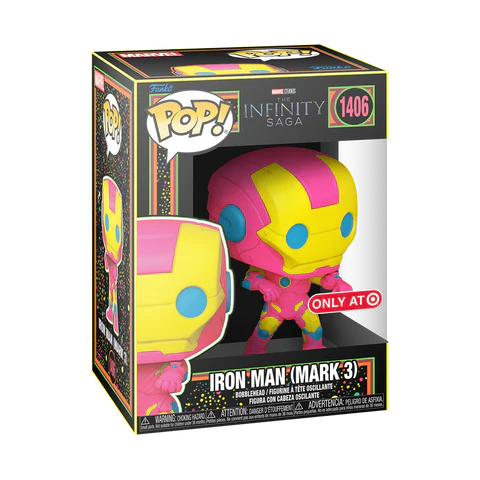 Funko Pop! Marvel: Infinity Saga: Iron Man Mark 3 (Black Light) (Target Exclusive) (Box Imperfection)