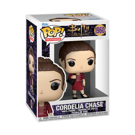 Funko Pop! figure of Cordelia Chase from Buffy the Vampire Slayer, with her signature outfit and detailed features.