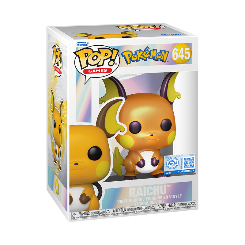 Funko Pop! Games: Pokemon: Raichu (Pearlescent) (Pokemon Centre Exclusive)