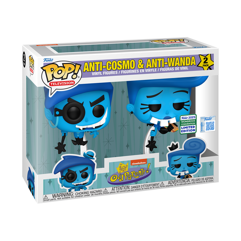 Funko Pop! Animation: Fairly Odd Parents: Anti-Cosmo & Anti-Wanda (2025 WonderCon Shared Exclusive)