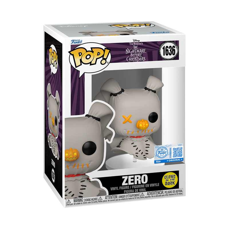 Funko Pop! Disney: Nightmare Before Christmas: Zero (Patchwork) (Glow) (Hot Topic Exclusive)
