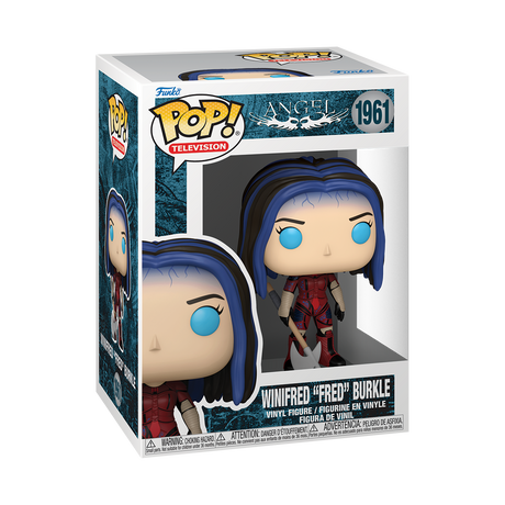 Funko Pop! television figure of Winifred "Fred" Burkle from Angel, collectible toy by Shak's Pop Shop, featuring Fred in her signature outfit.