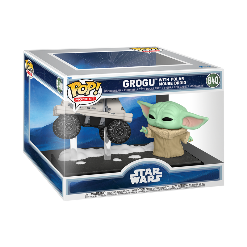 Funko Pop! Moment: Mandalorian and Grogu: Grogu with Polar Mouse Droid