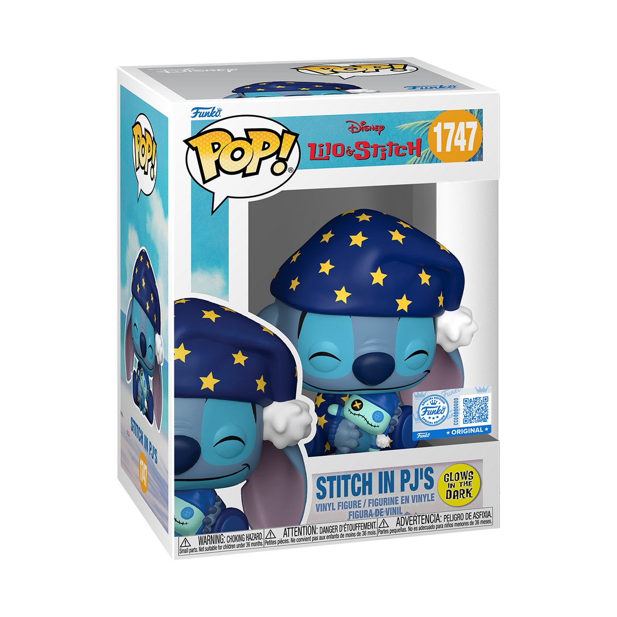 Funko Pop! Disney: Lilo and Stitch: Stitch in PJs (Glow) (Specialty Series Exclusive)