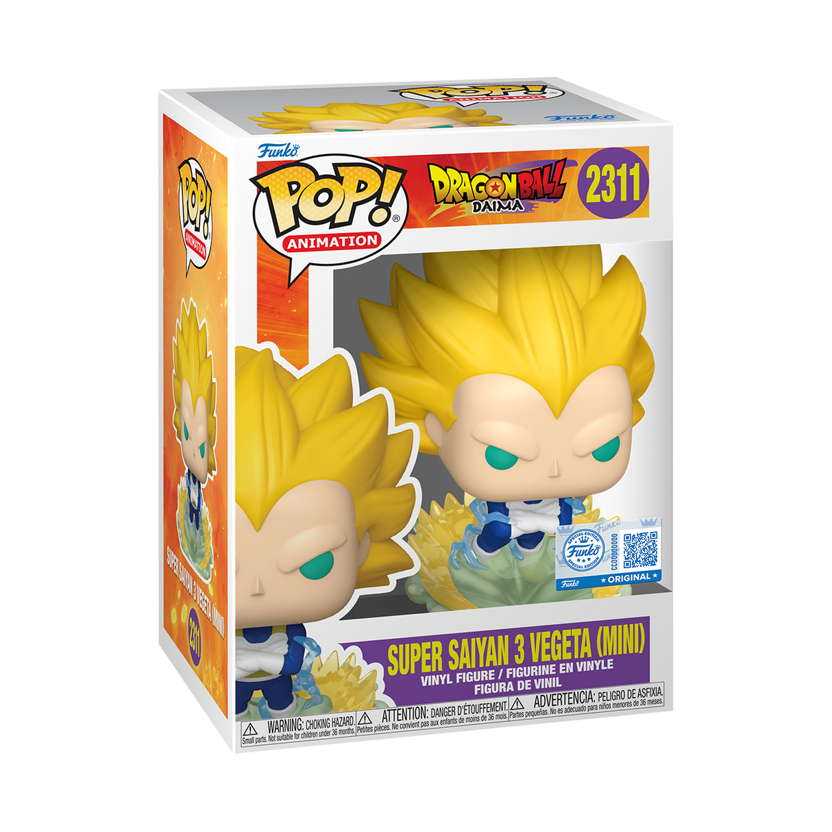 Funko Pop! Animation: Dragon Ball DAIMA: Super Saiyan 3 Vegeta (Mini) (Funko Special Edition)