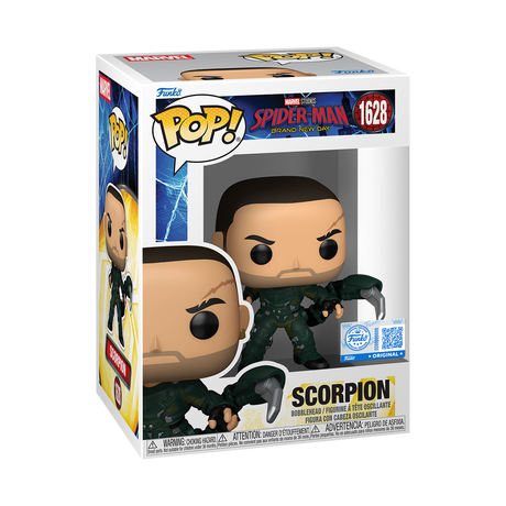 Funko Pop! Marvel Spider-Man Brand New Day Scorpion figure, vinyl collectible from Shak's Pop Shop, detailed character design.