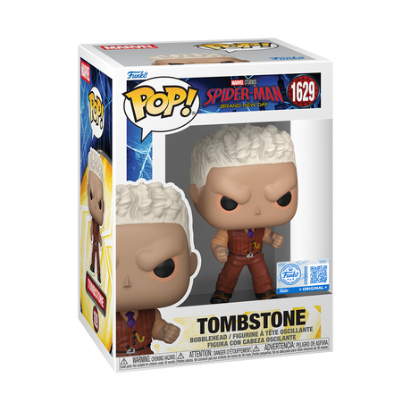 Funko Pop! Marvel Spider-Man Brand New Day Tombstone collectible figure with detailed design and vibrant colors.