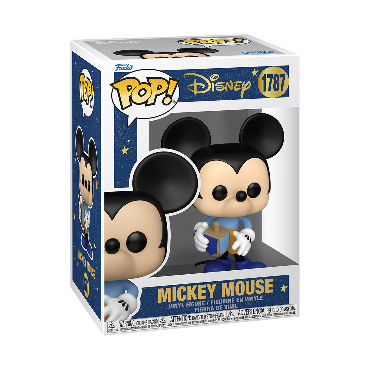Funko Pop! Disney Mickey Mouse Hanukkah figure with dreidel design, collectible toy from Shak's Pop Shop.