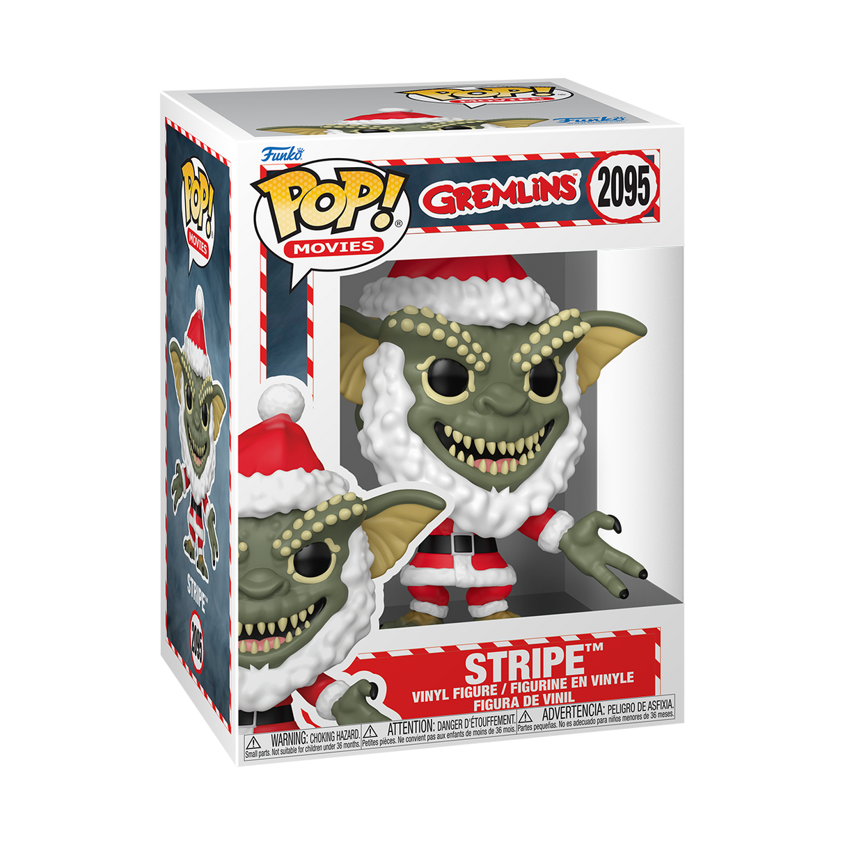 Funko Pop! Gremlins Stripe holiday figure with festive accessories, collectible vinyl toy from Shak's Pop Shop.
